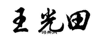 胡问遂王光田行书个性签名怎么写