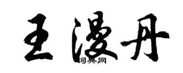 胡问遂王漫丹行书个性签名怎么写