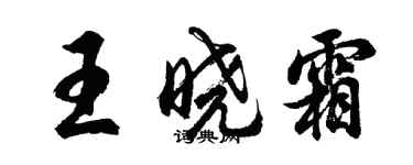 胡问遂王晓霜行书个性签名怎么写