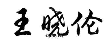 胡问遂王晓伦行书个性签名怎么写
