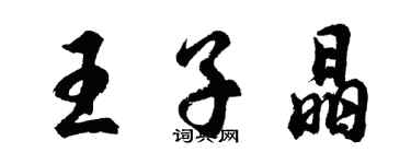 胡问遂王子晶行书个性签名怎么写