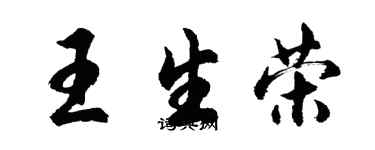 胡问遂王生荣行书个性签名怎么写