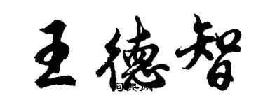 胡问遂王德智行书个性签名怎么写