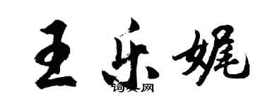 胡问遂王乐娓行书个性签名怎么写