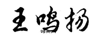 胡问遂王鸣扬行书个性签名怎么写