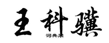 胡问遂王科骥行书个性签名怎么写