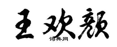 胡问遂王欢颜行书个性签名怎么写