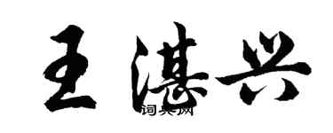 胡问遂王湛兴行书个性签名怎么写