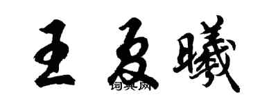 胡问遂王夏曦行书个性签名怎么写