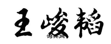 胡问遂王峻韬行书个性签名怎么写