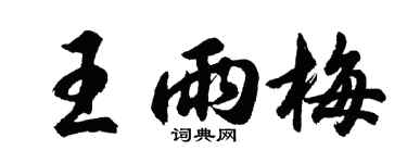 胡问遂王雨梅行书个性签名怎么写