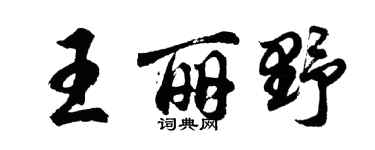 胡问遂王丽野行书个性签名怎么写