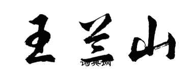 胡问遂王兰山行书个性签名怎么写