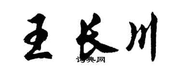 胡问遂王长川行书个性签名怎么写