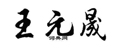 胡问遂王元晟行书个性签名怎么写