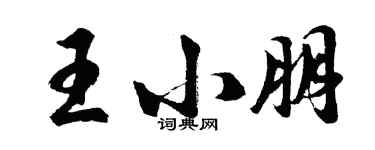 胡问遂王小朋行书个性签名怎么写