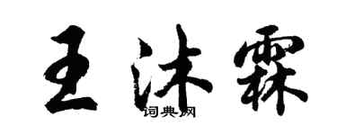 胡问遂王沐霖行书个性签名怎么写