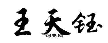 胡问遂王天钰行书个性签名怎么写