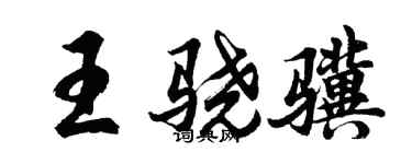 胡问遂王骁骥行书个性签名怎么写