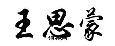 胡问遂王思蒙行书个性签名怎么写