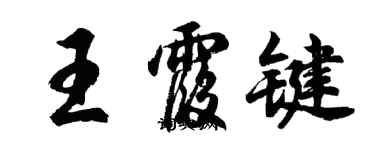 胡问遂王霞键行书个性签名怎么写