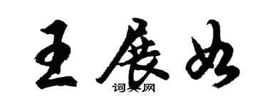 胡问遂王展如行书个性签名怎么写