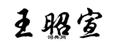 胡问遂王昭宣行书个性签名怎么写