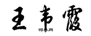胡问遂王韦霞行书个性签名怎么写