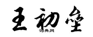 胡问遂王初垒行书个性签名怎么写