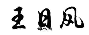 胡问遂王日风行书个性签名怎么写