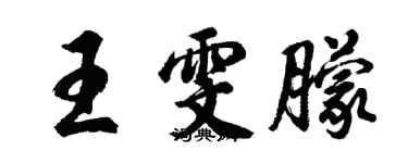 胡问遂王雯朦行书个性签名怎么写