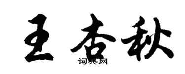 胡问遂王杏秋行书个性签名怎么写