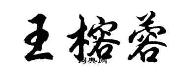 胡问遂王榕蓉行书个性签名怎么写