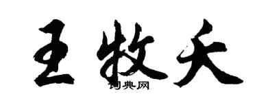 胡问遂王牧夭行书个性签名怎么写