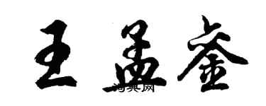 胡问遂王孟銮行书个性签名怎么写