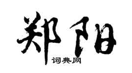 胡问遂郑阳行书个性签名怎么写