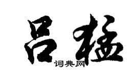 胡问遂吕猛行书个性签名怎么写