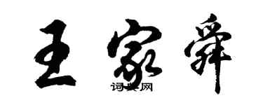 胡问遂王家舜行书个性签名怎么写