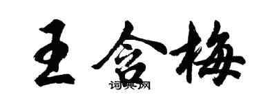胡问遂王含梅行书个性签名怎么写