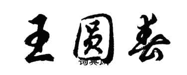 胡问遂王圆春行书个性签名怎么写