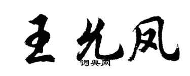 胡问遂王允凤行书个性签名怎么写