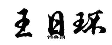 胡问遂王日环行书个性签名怎么写