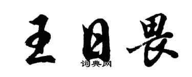 胡问遂王日畏行书个性签名怎么写