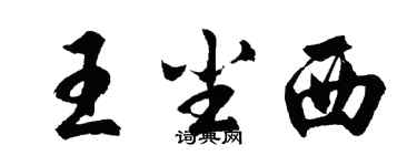 胡问遂王尘西行书个性签名怎么写