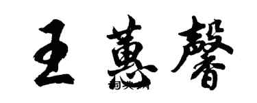 胡问遂王蕙馨行书个性签名怎么写
