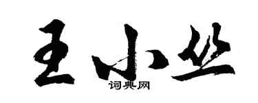 胡问遂王小丛行书个性签名怎么写