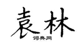 丁谦袁林楷书个性签名怎么写