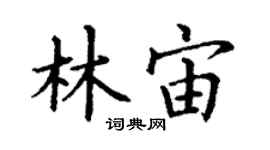 丁谦林宙楷书个性签名怎么写