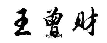 胡问遂王曾财行书个性签名怎么写
