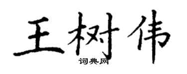 丁谦王树伟楷书个性签名怎么写